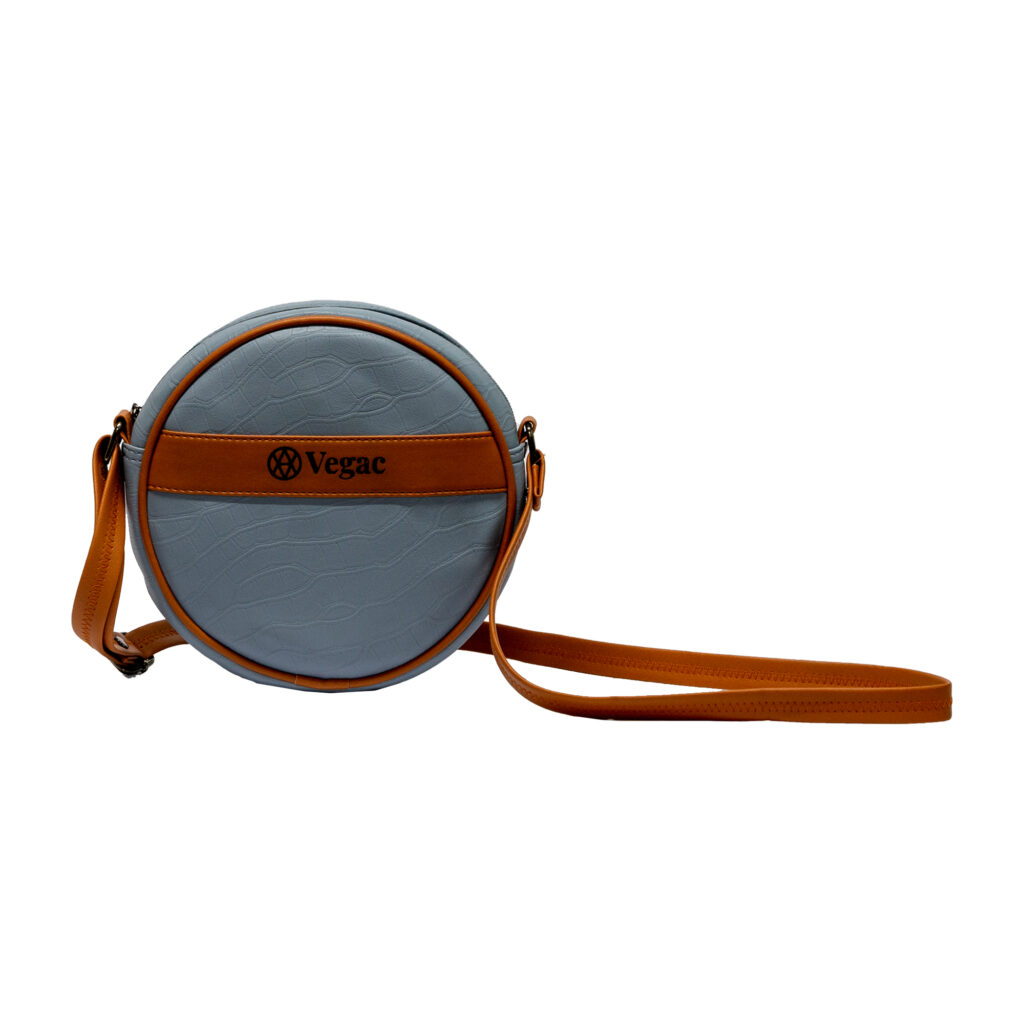 Sky blue Round Sling Bag Vegac