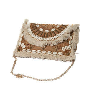 Multi color patchwork with coins Boho Sling - Brown