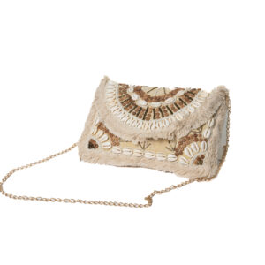 Multi color patchwork with coins Boho Sling - Off white